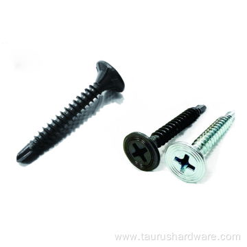 Galvanized flat head self-drilling screws